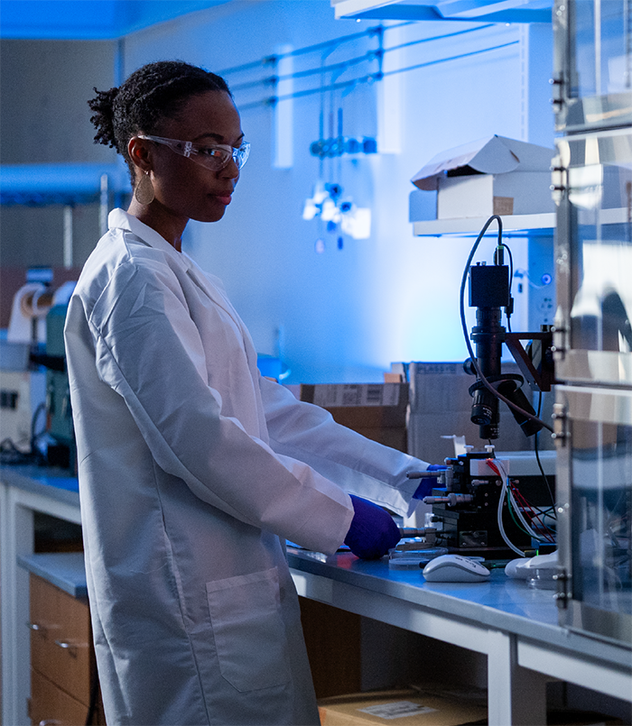 Researched in a lab using equipment